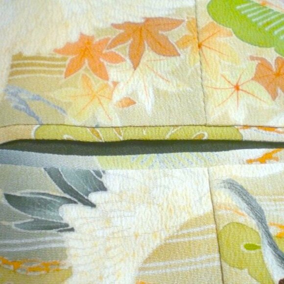 MAX & MABEL VINTAGE KIMONO VEST..olive brown gold floral S button up sleeveless - Picture 4 of 7